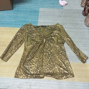 Bianca Nygard gold leopard print blouse